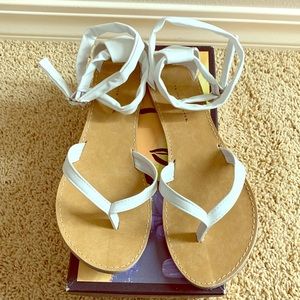 White sandals